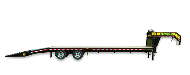 Gooseneck Flat Bed Equipment Trailer | 20 Foot + 5 Foot Flat Bed Gooseneck Equipment Trailer For Sale   Overton County, Tennessee